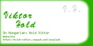 viktor hold business card